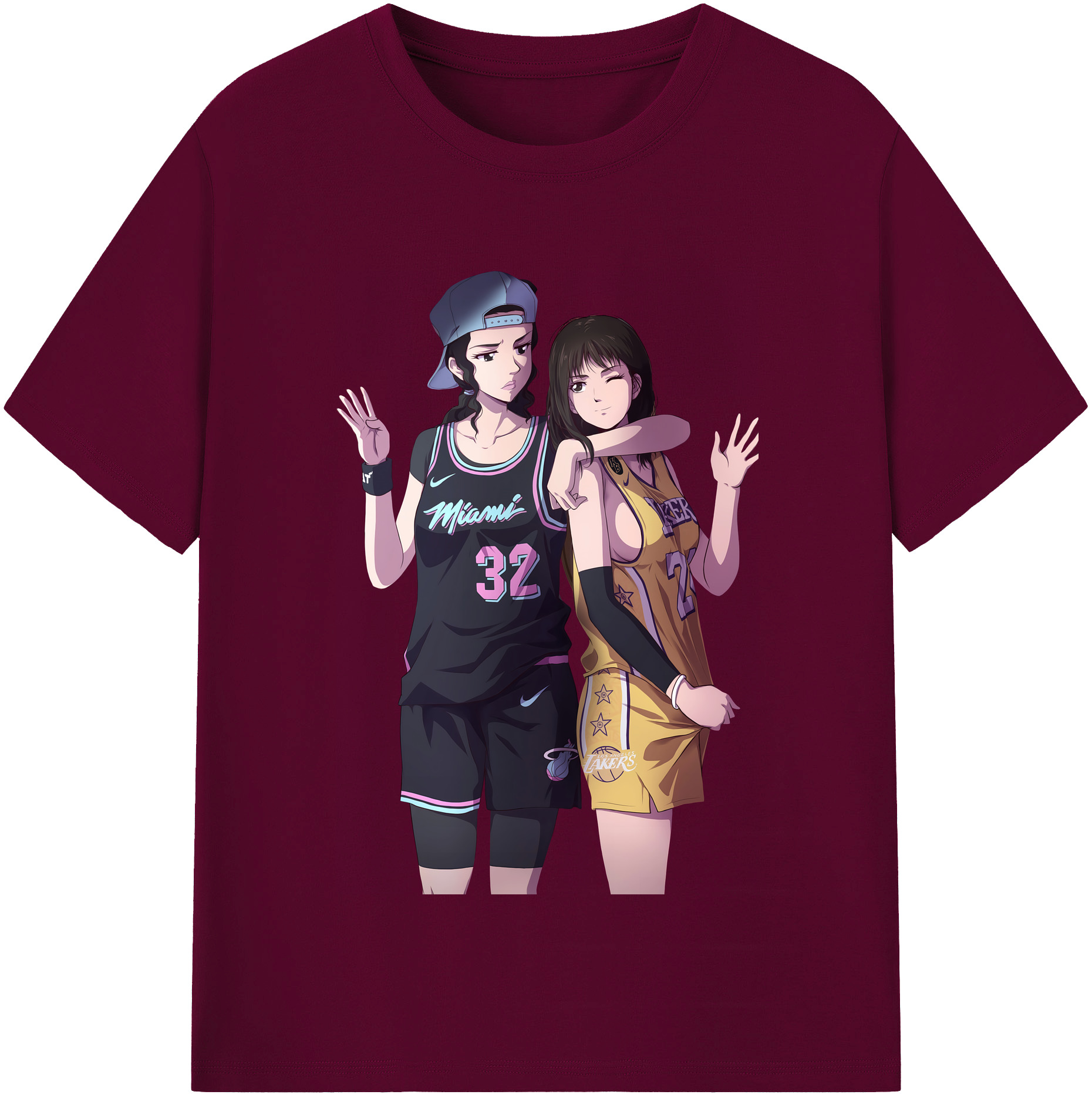 （画像用） SLAM DUNK／スラムダンク レディースカジュアルプリントTシャツ（綿100％）